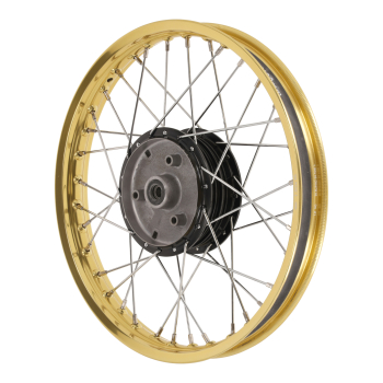 Speichenrad, Alufelge 1,50x16 (Gold), Simson S50, S51, S53, KR50, KR51, SR4-1, SR4-2, SR4-3, SR4-4